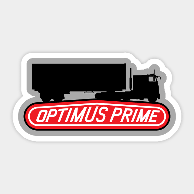 Optimus Prime vintage trucking logo Sticker by lonepigeon